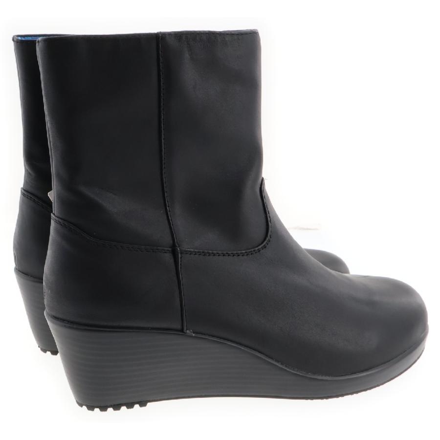 crocs（クロックス） A-LEIGH LEATHER BOOTIE サイドジップ レザー