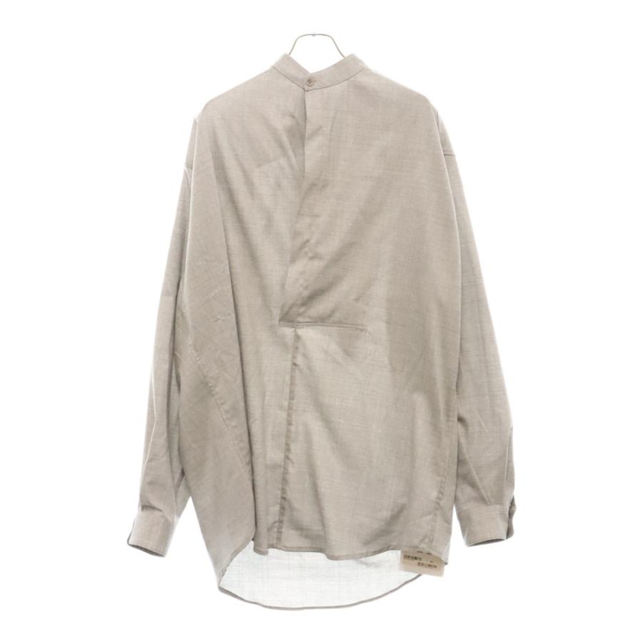 HED MAYNER ヘドメイナー 23SS バンドカラー 長袖シャツ グレー HED MAYNER ヘドメイナー 23SS バンドカラー 長袖シャツ グレー