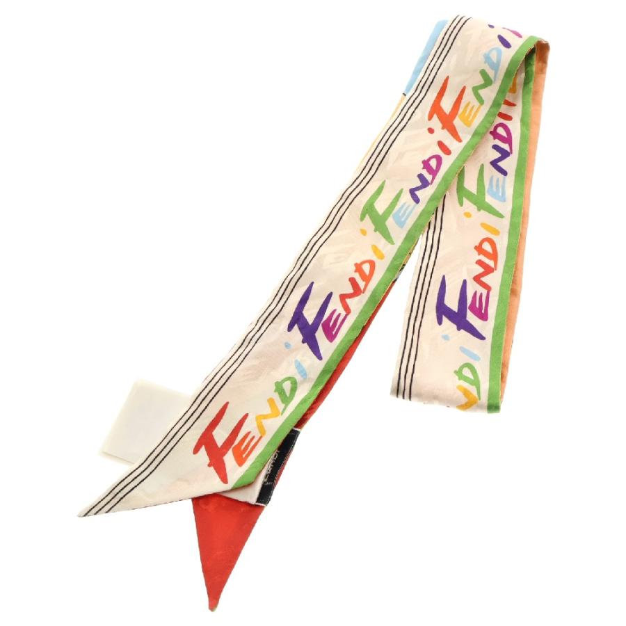 FENDI（フェンディ） ロゴ プリント ラッピー スリム ツイリー
