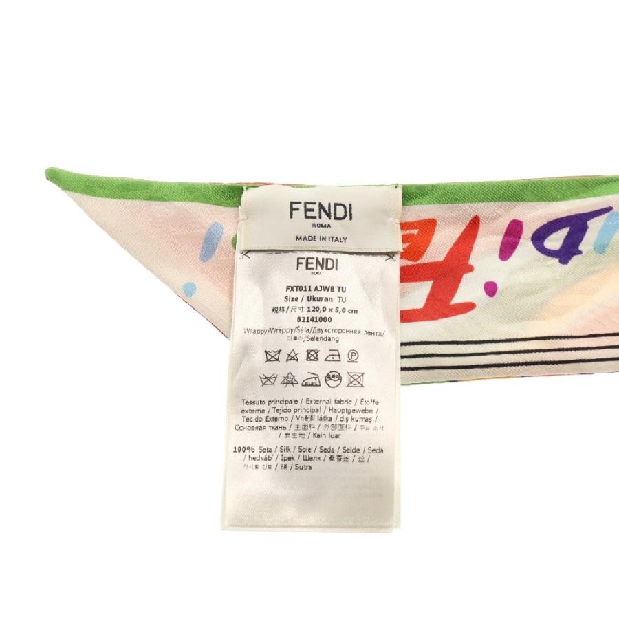 FENDI（フェンディ） ロゴ プリント ラッピー スリム ツイリー