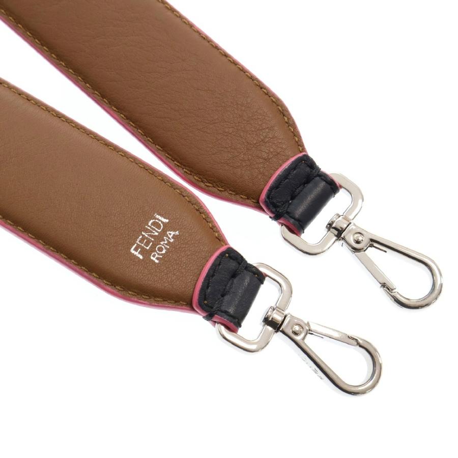 未使用級✨　FENDI ショルダーストラップ マルチカラースタッズ レザー ショルダーストラップ スタッズ レザー 黒/マルチカラー 8AV077