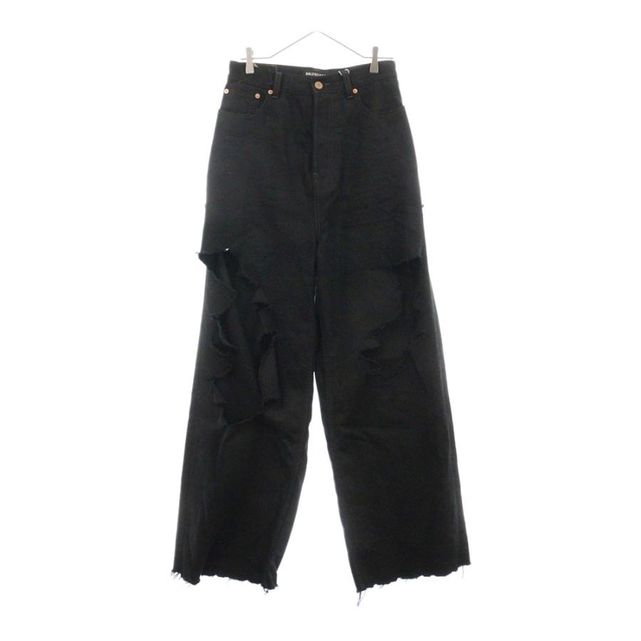 BALENCIAGA バレンシアガ 21AW デストロイ バギー コットン BALENCIAGA バレンシアガ 21AW デストロイ バギー コットン