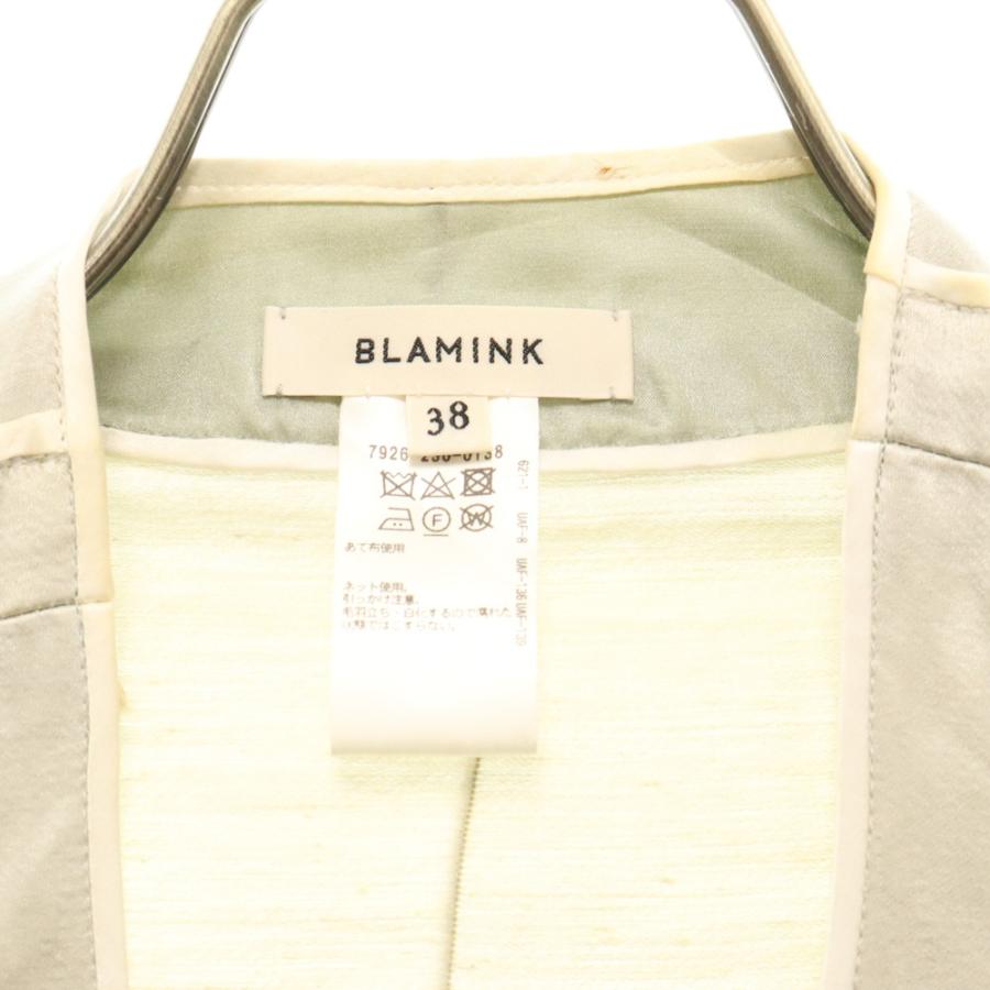BLAMINK ブラミンク シルク リネン ノースリーブ ロングワンピース 