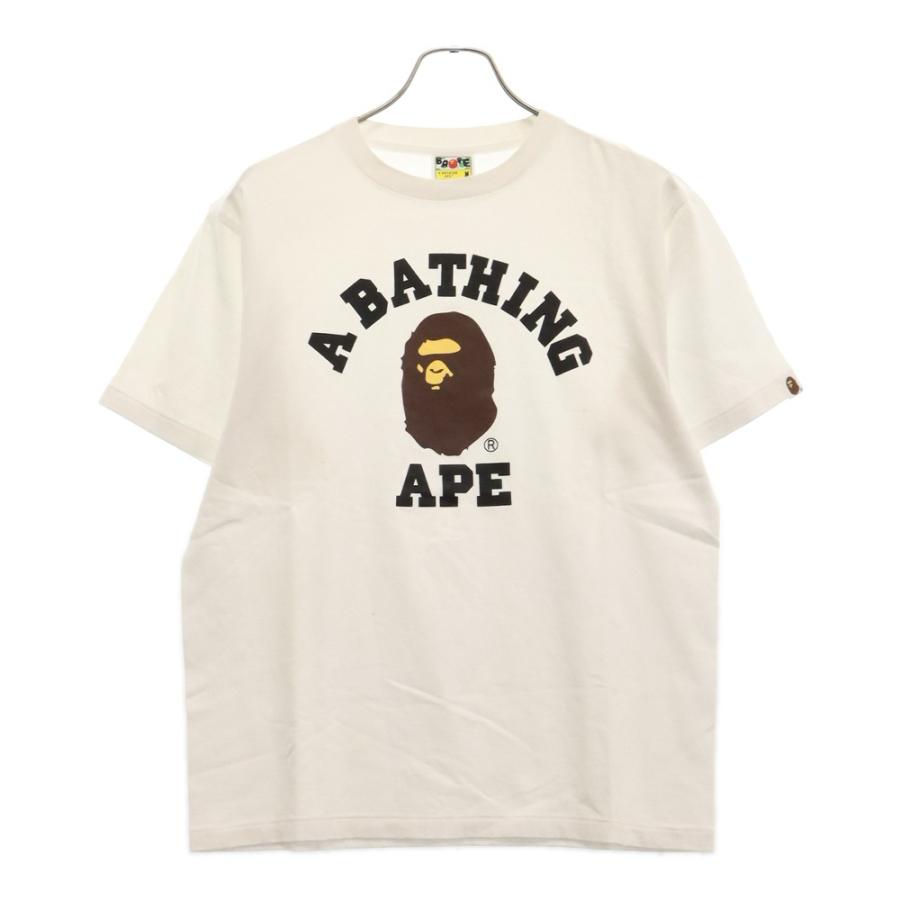 A BATHING APE アベイシングエイプ フロントロゴプリント クルー A BATHING APE アベイシングエイプ フロントロゴプリント クルー