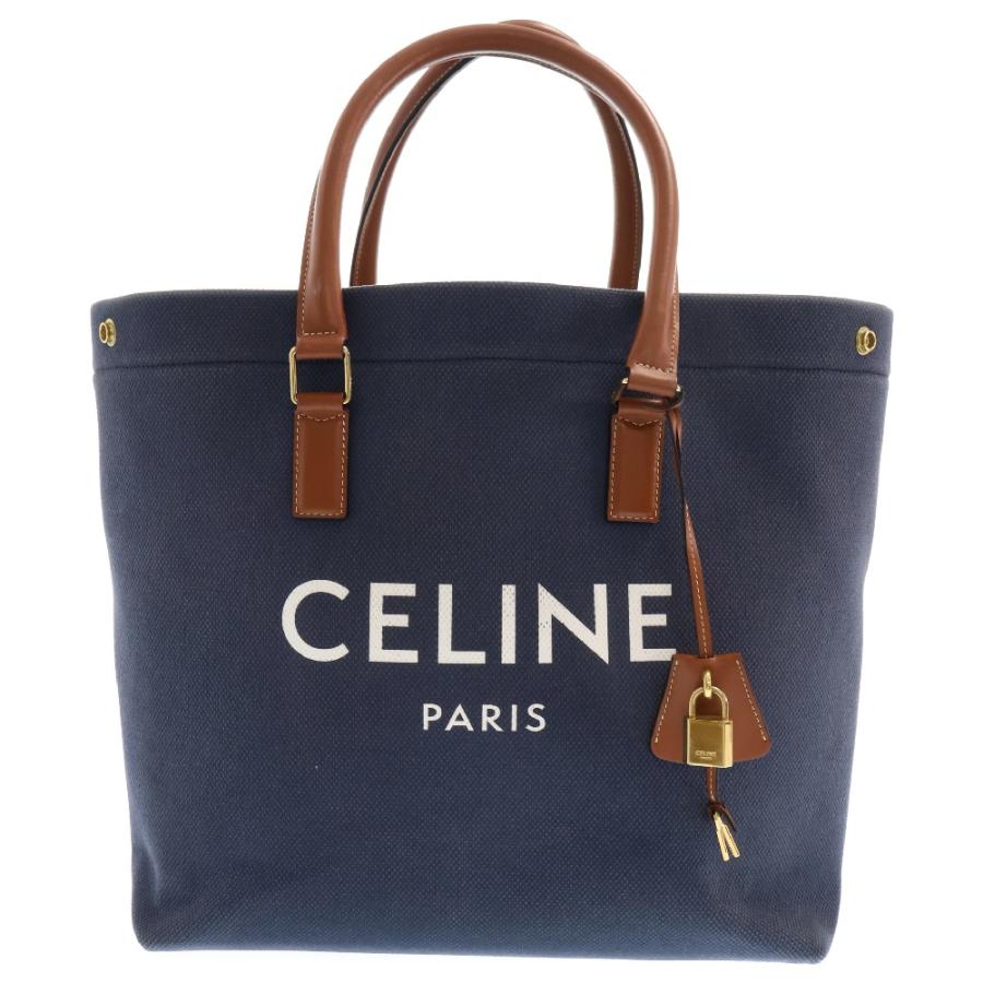 CELINE セリーヌ ホリゾンタル カバ ロゴプリント キャンバス CELINE セリーヌ ホリゾンタル カバ ロゴプリント キャンバス