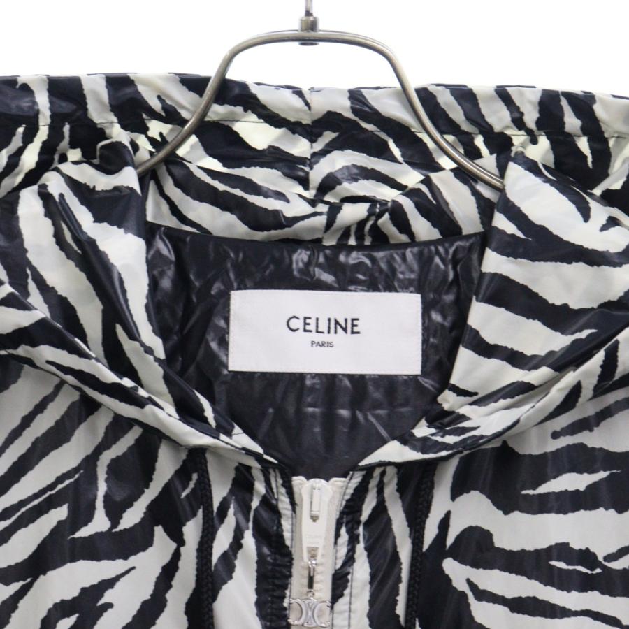 CELINE コーティングナイロンゼブラルックルーズカットジャケット