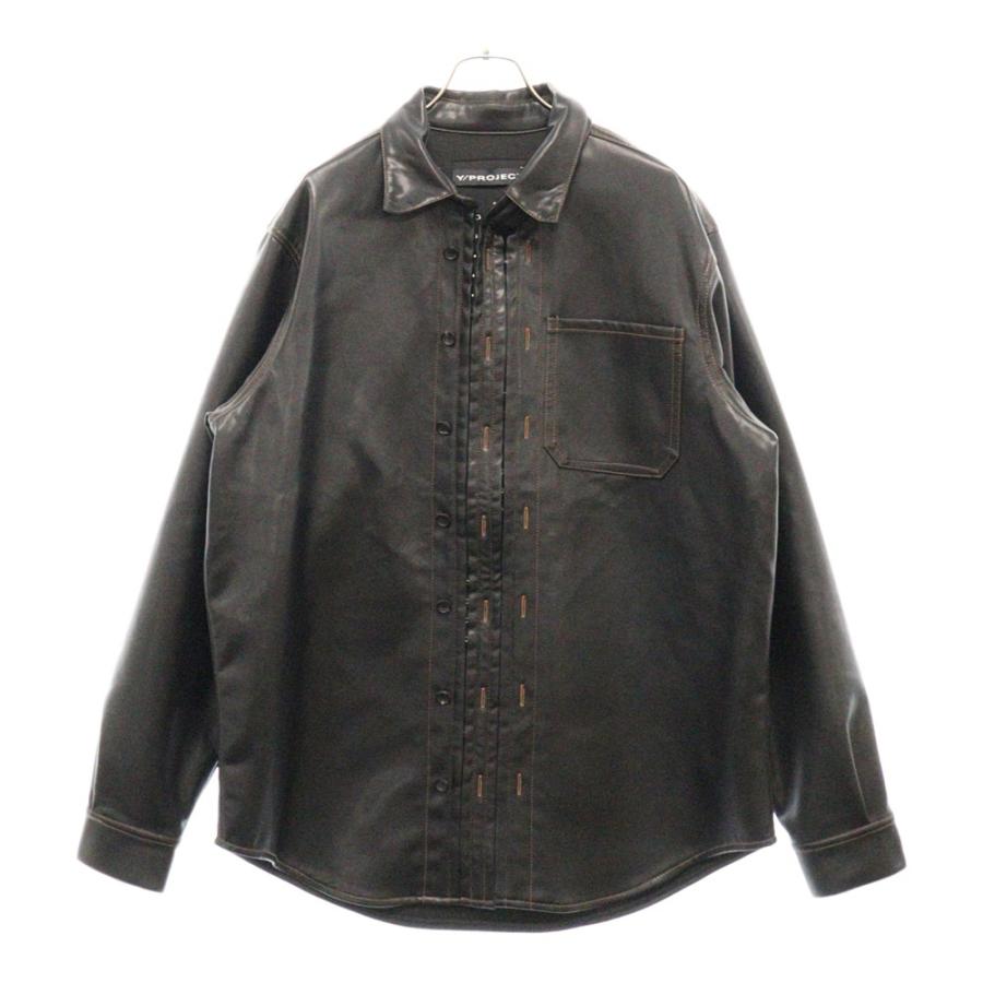 Y/PROJECT ワイプロジェクト フェイクレザーシャツ ユニセックス  