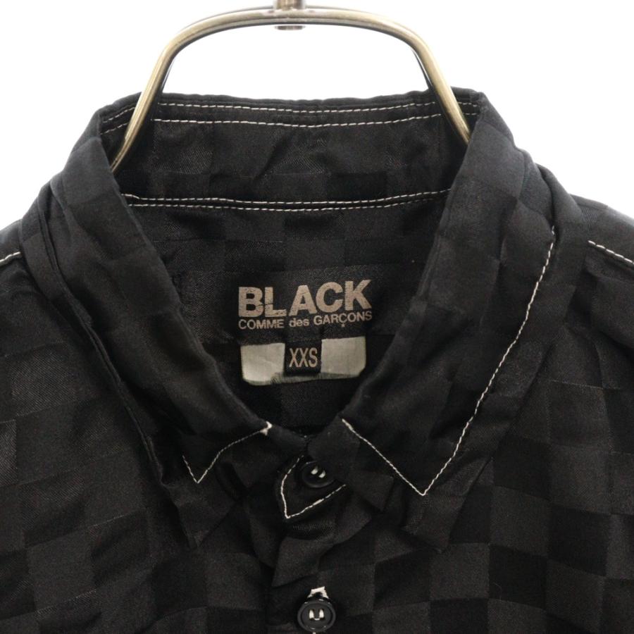 ブラックコムデギャルソン チェッカー 長袖シャツ コムデギャルソン