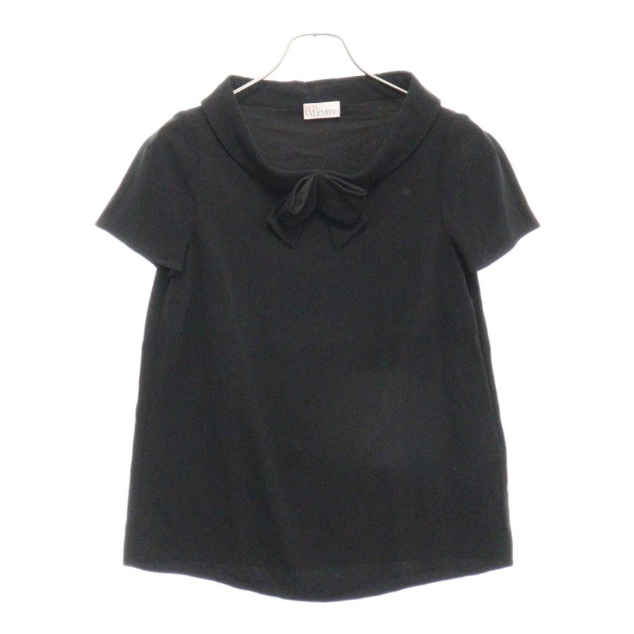 RED VALENTINO レッド ヴァレンティノ 襟元リボン 半袖シャツ ブラウス 
