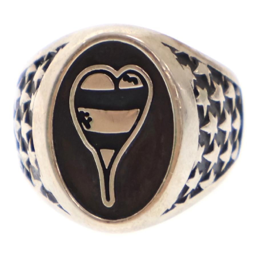 CHROME HEARTS クロムハーツ PPO CAMEO STRIPED HEART RING CHROME HEARTS クロムハーツ PPO CAMEO STRIPED HEART RING