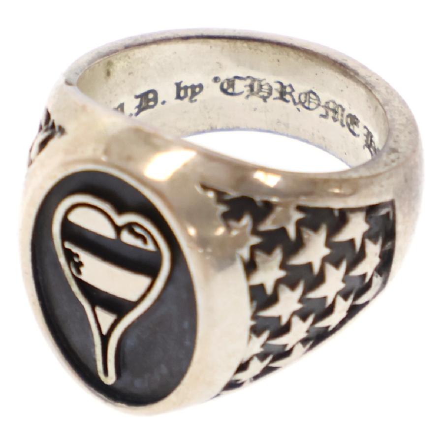 CHROME HEARTS クロムハーツ PPO CAMEO STRIPED HEART RING CHROME HEARTS クロムハーツ PPO CAMEO STRIPED HEART RING