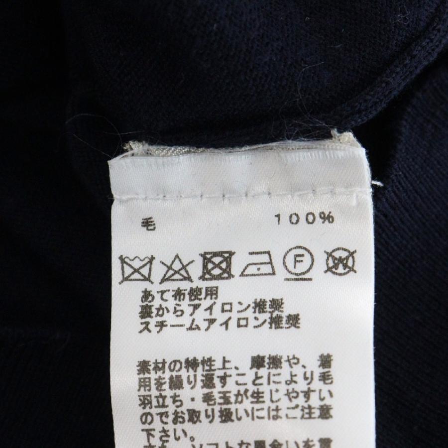 HERMES エルメス ハイゲージ ニットポロシャツ 長袖 ネイビー HERMES エルメス ハイゲージ ニットポロシャツ 長袖 ネイビー