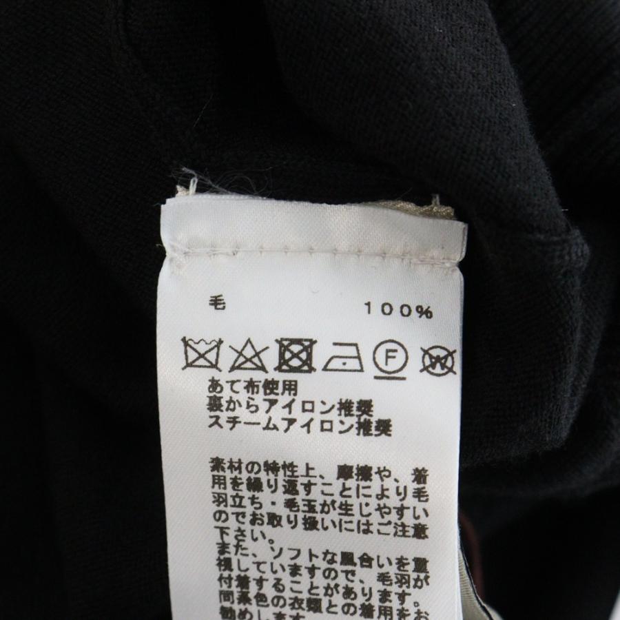 HERMES エルメス ハイゲージ ニットポロシャツ 長袖 ブラック HERMES エルメス ハイゲージ ニットポロシャツ 長袖 ブラック