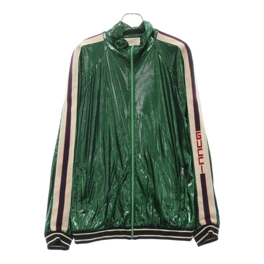 GUCCI グッチ オーバーサイズ ラミネート トラックジャケット グリーン 