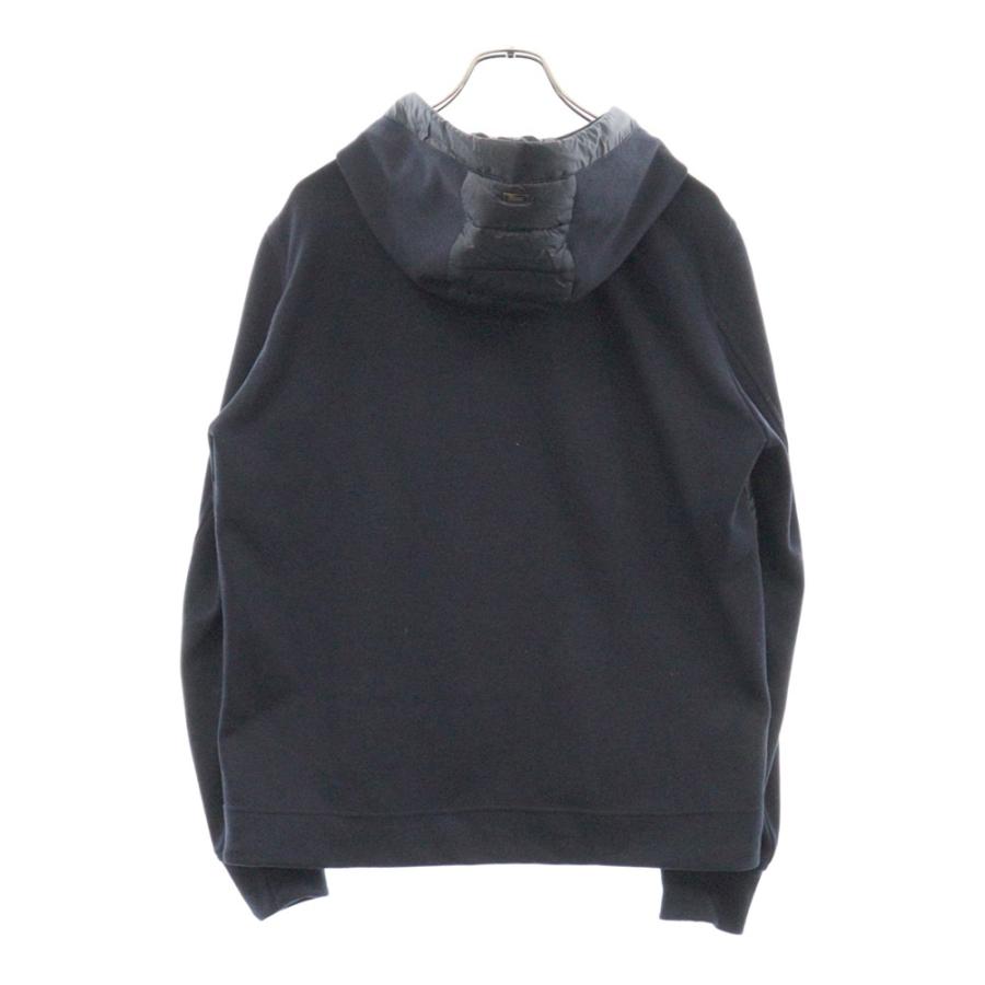 【美品】HERNO ハイブリッドパーカー 48サイズ HERNO（ヘルノ） ボンバーナイロン 切り替え ジップアップ