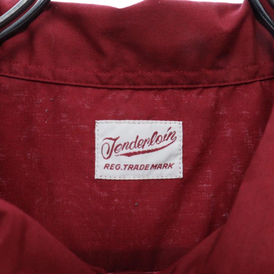 Tenderloin/テンダーロイン バーガンディ 半袖シャツ S