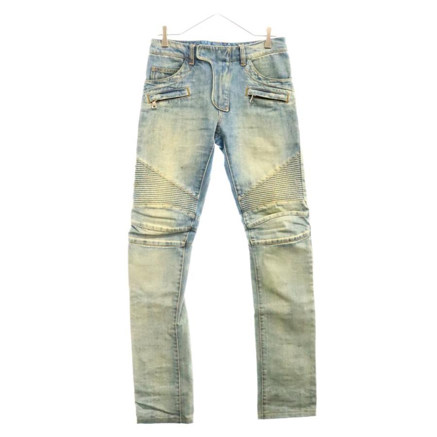 BALMAIN バルマン 13SS ヴィンテージウォッシュ加工バイカーデニム 