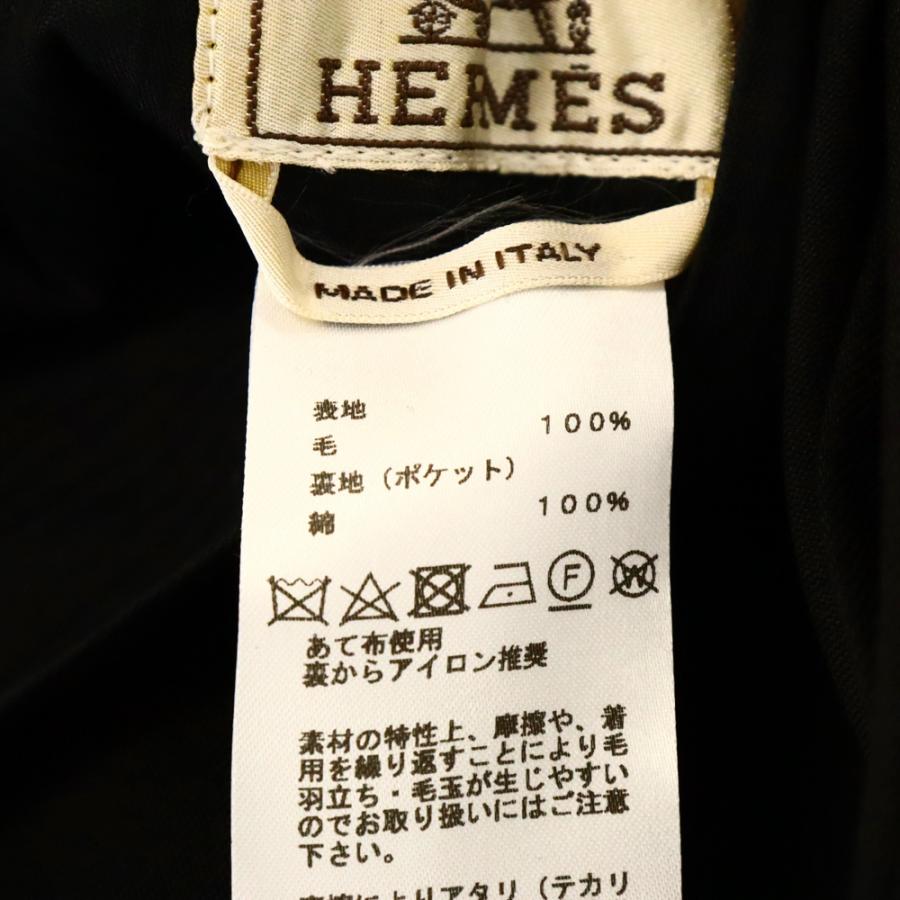 HERMES エルメス イージートラウザー スラックス パンツ ブラック 