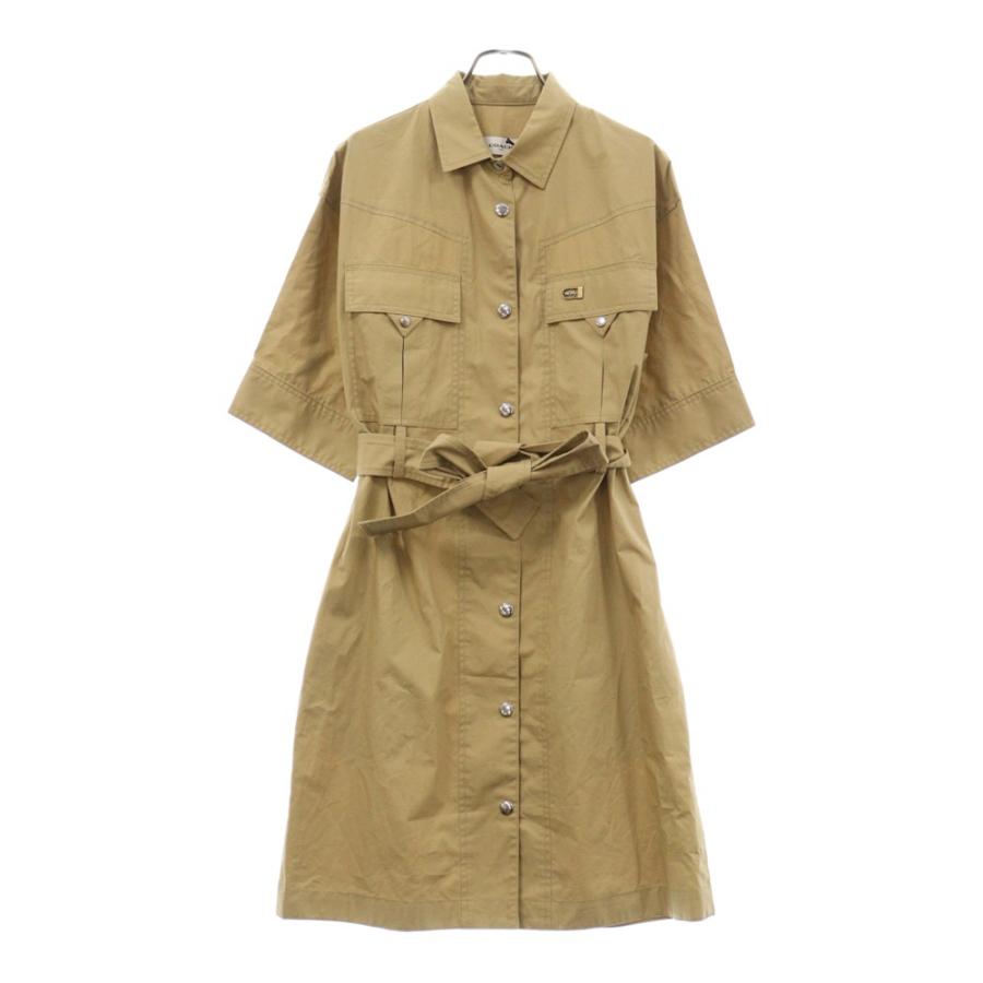 COACH コーチ SAFARI SHIRT DRESS フロントロゴモチーフ サファリ 半袖 