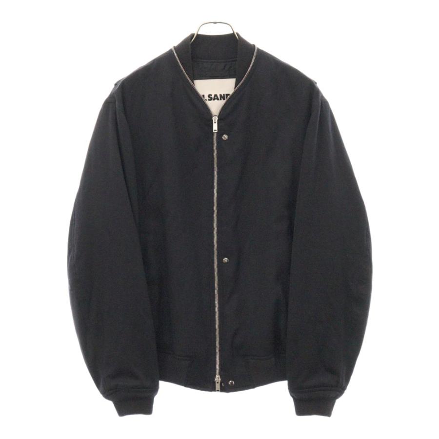 JIL SANDER ジルサンダー Ribbed-trim Zip-detail Bomber Jacket JIL SANDER ジルサンダー Ribbed-trim Zip-detail Bomber Jacket