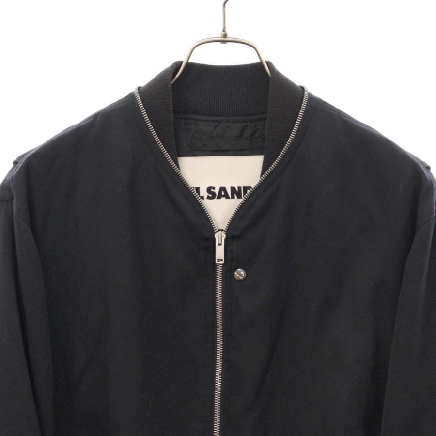 JIL SANDER ジルサンダー Ribbed-trim Zip-detail Bomber Jacket JIL SANDER ジルサンダー Ribbed-trim Zip-detail Bomber Jacket