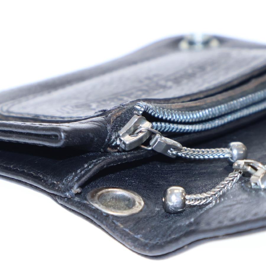 クロムハーツ 2ZIP 2ジップ ウォレット 財布 シルバー ブラック CHROME HEARTS（クロムハーツ） 2ZIP/2ジップ ハートボタンレザー