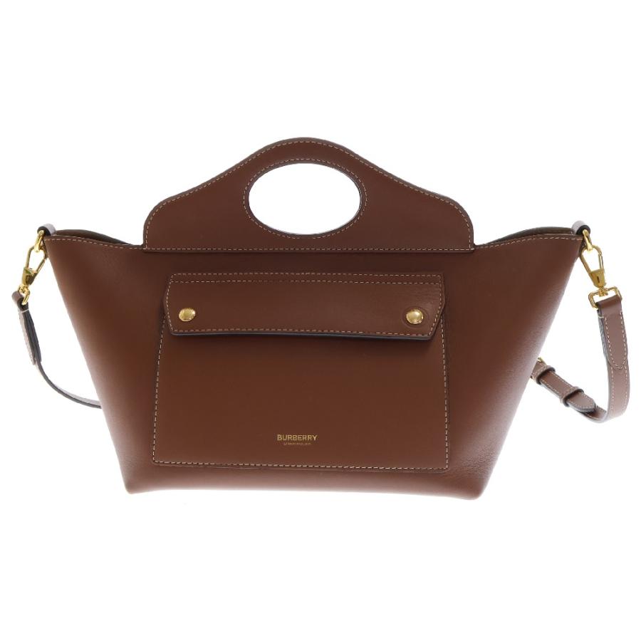 BURBERRY（バーバリー） ソフトポケット2way ミニ レザー トートバッグ