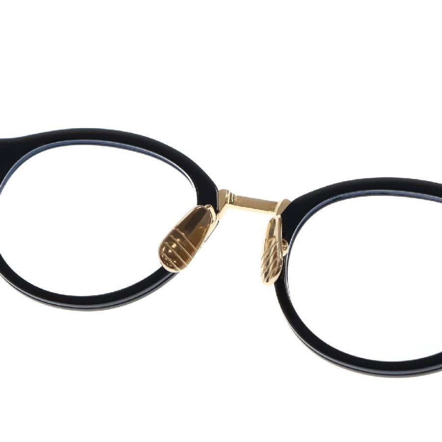 THOM BROWNE（トム ブラウン） BLK-GLD ボストンフレーム クリアレンズ