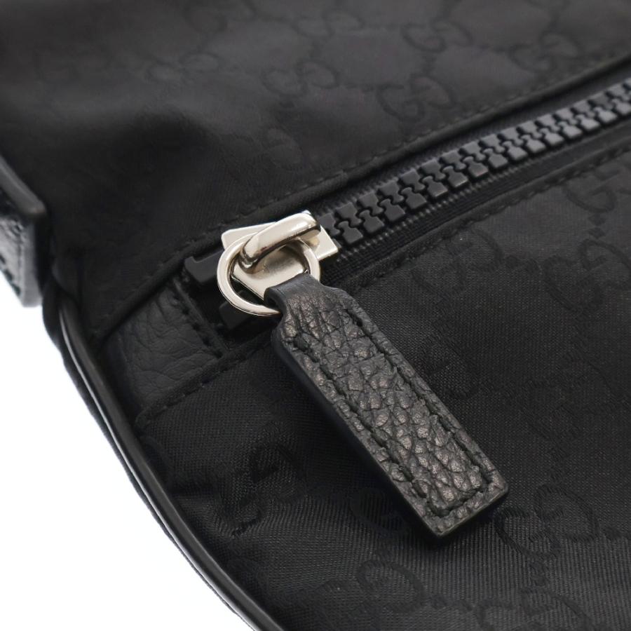 GUCCI グッチ GGキャンバス ショルダーバッグ サコッシュ ブラック