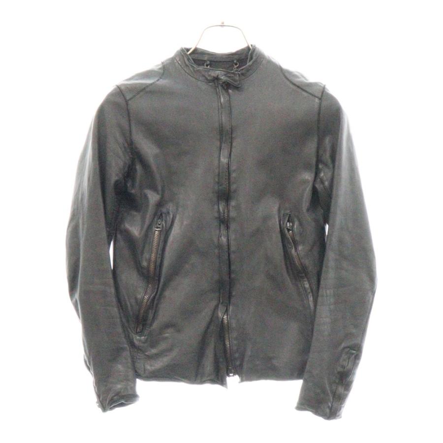 sisii（シシ） レザー ジップアップ シングルライダースジャケット