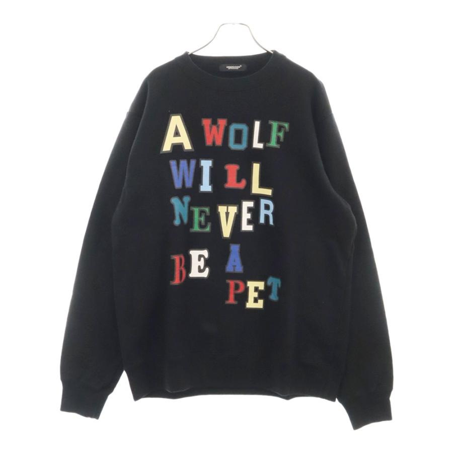 アンダーカバー 23AW SWEAT A WOLF WILL NEVER BE A PET ロゴプリント 