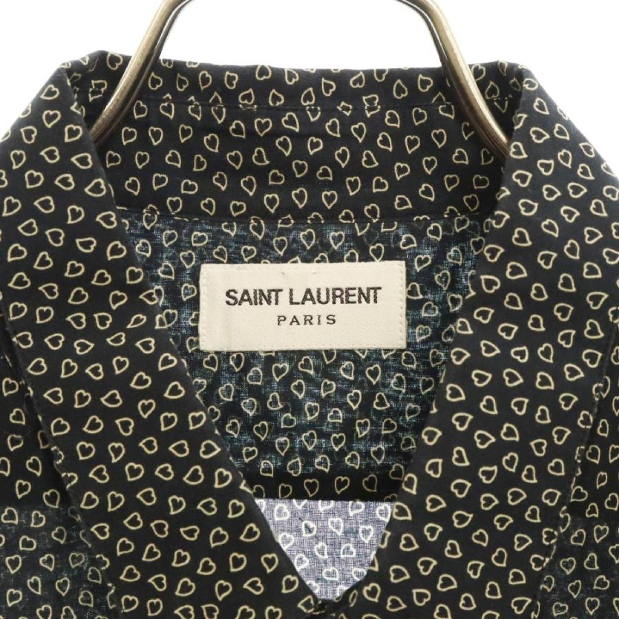 SAINT LAURENT PARIS サンローランパリ ハート柄 長袖ボタンダウン