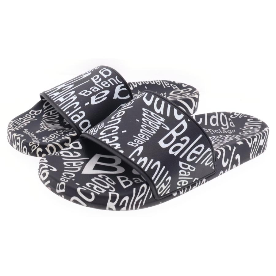 BALENCIAGA バレンシアガ　サンダル 27cm BALENCIAGA（バレンシアガ） Logo Rubber Slides 578969 W1SZ0 ロゴ