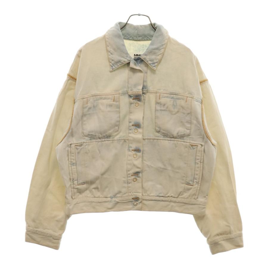 極美品☆エムエムシックス☆メゾンマルジェラ☆インサイドアウト☆デニムジャケット エムエムシックスメゾンマルジェラ インサイドアウト ブリーチ加工
