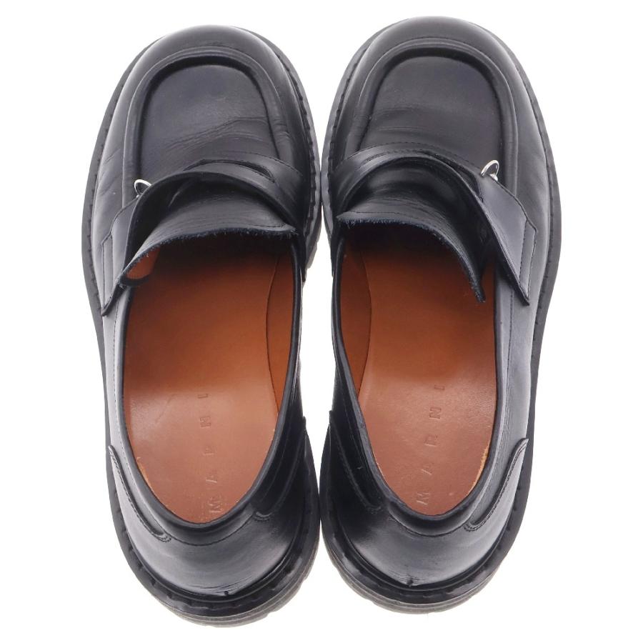 MARNI マルニ 24SS Pierced Leather Penny Loafers スクエアトゥ MARNI マルニ 24SS Pierced Leather Penny Loafers スクエアトゥ