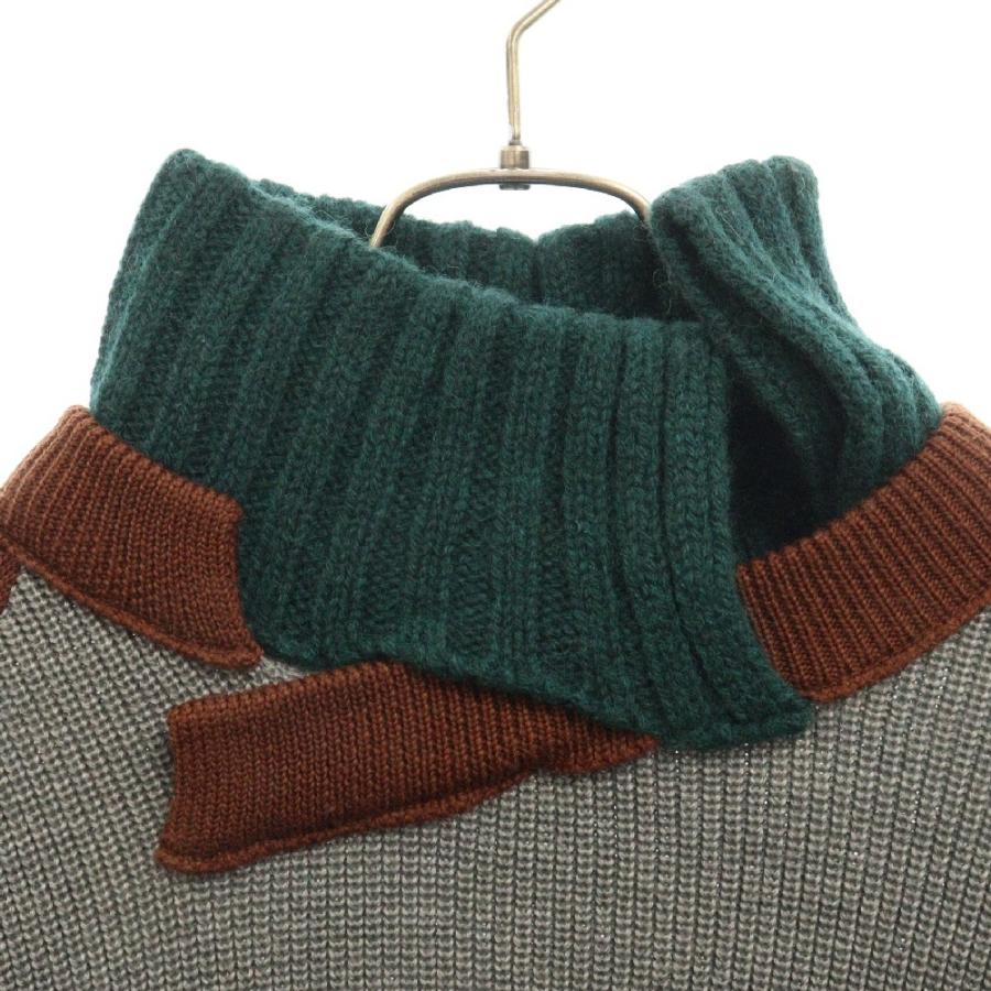 kolor カラー 21AW HI NECK KNIT プルオーバー ハイネック ニット 