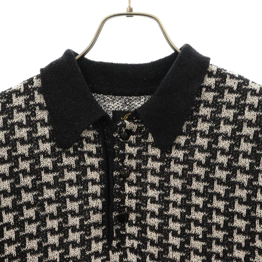 Needles（ニードルス） Polo Sweater Houndstooth ハーフボタン 和紙