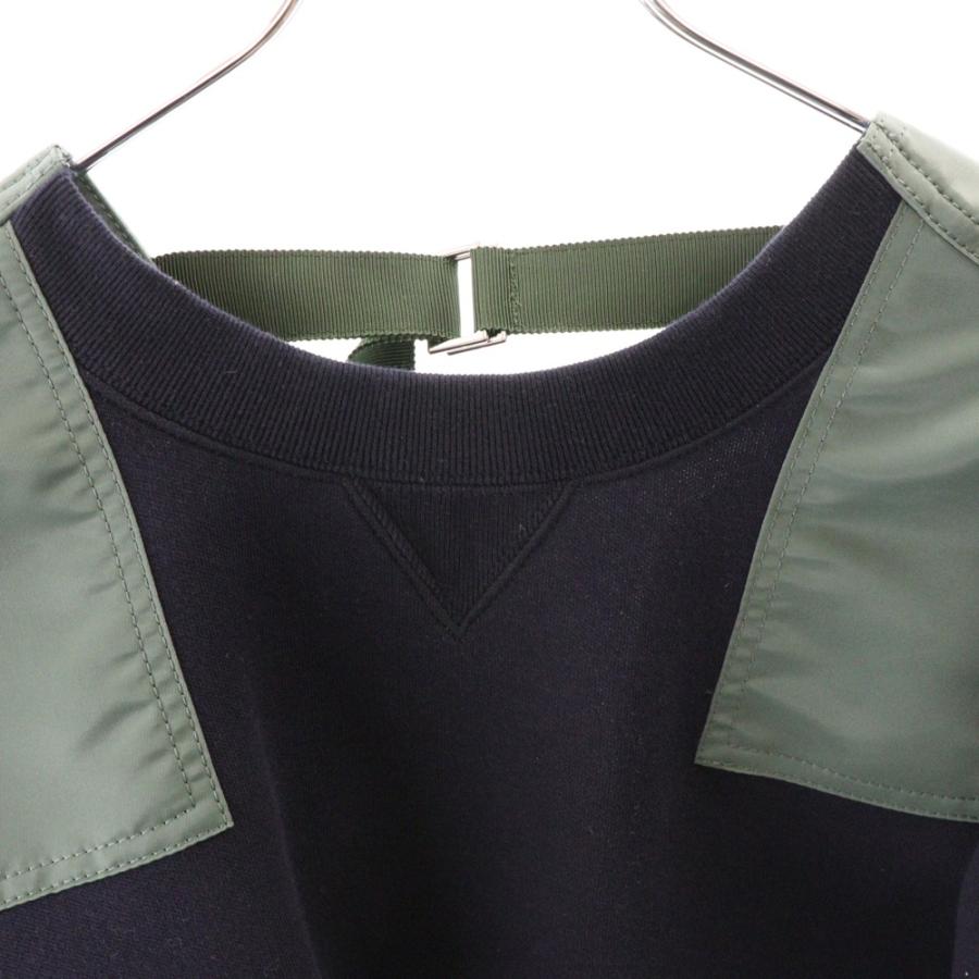 sacai サカイ 24AW Nylon Twill Sponge Sweat Pullover ナイロンツイル
