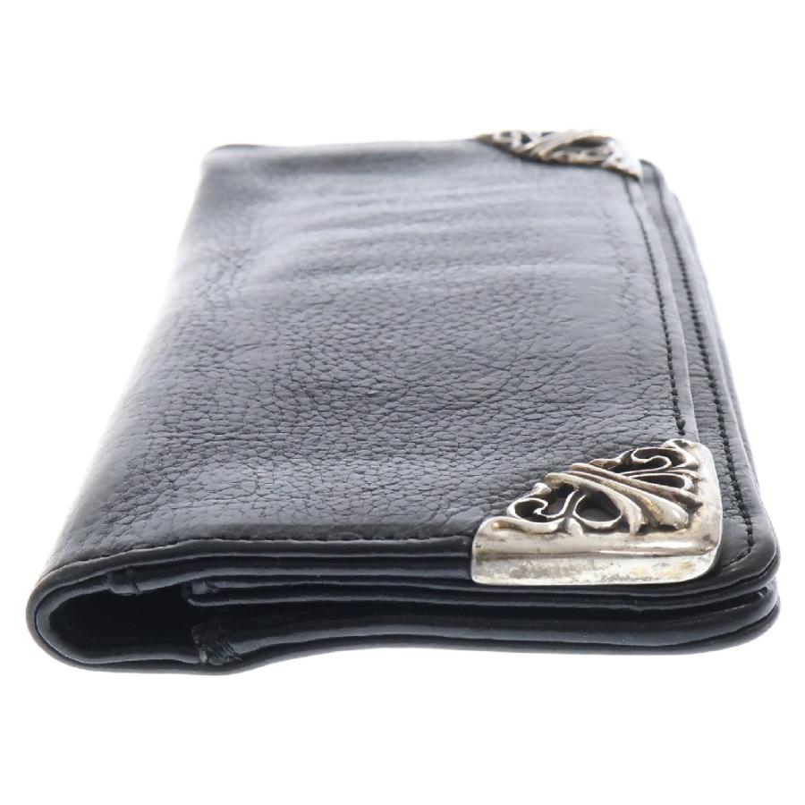 CHROME HEARTS クロムハーツ LNG SNGL FLD TIPS シングルフォールド レザーウォレット 財布 ブラック BCA380 CHROME HEARTS（クロムハーツ） LNG SNGL FLD TIPS シングルフォールド