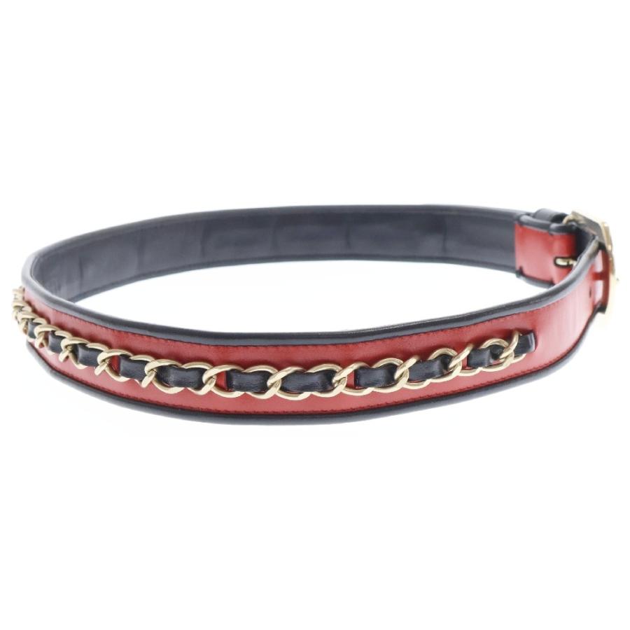 CHANEL（シャネル） チェーンドッキング ミニココマーク レザーベルト 