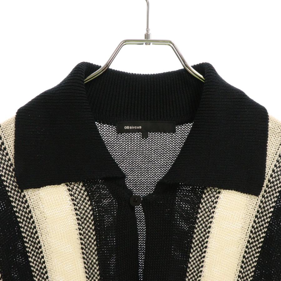 最終値下げ　08sircus 23ss 半袖シャツ 08sircus ゼロエイトサーカス 23SS GIMA cotton stripe knit