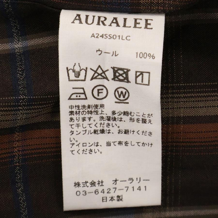 AURALEE（オーラリー） 24SS SUPER LIGHT WOOL CHECK SHIRT スーパー
