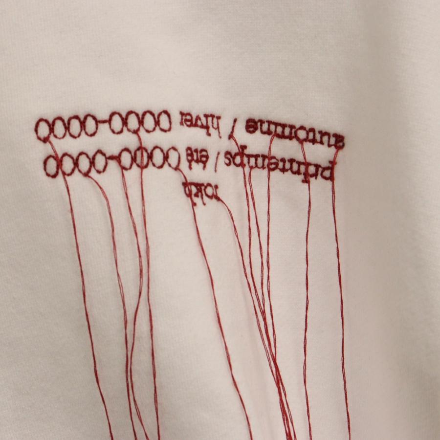 rokh（ロク） アシンメトリー サイドスリット 刺繍 スウェット