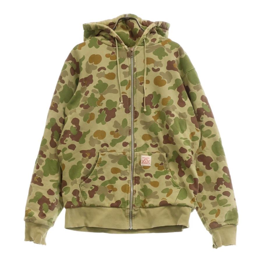 SUPREME シュプリーム 09AW Thermal Zip-up Hoodie サーマル ジップアップ カモフラ パーカー カーキ Supreme（シュプリーム） 09AW Thermal Zip Up ダックカモ総柄