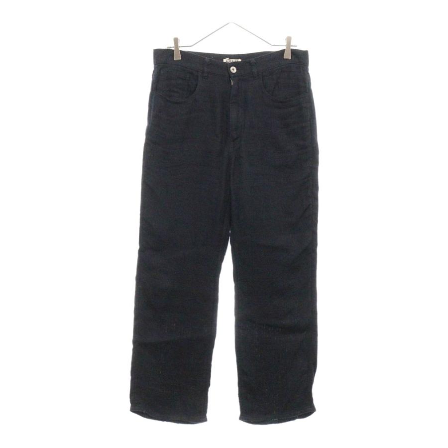 ✨オーラリー リネン ダブルフェイス 5ポケット パンツ ネイビー AURALEE（オーラリー） 20SS LINEN DOUBLE FACE 5P PANTS リネン