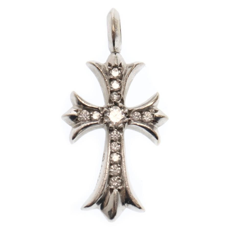 クロムハーツCHペンダントトップダイヤ入り クロムハーツ CHクロスペンダント w ベイル ダイヤモンドカスタム