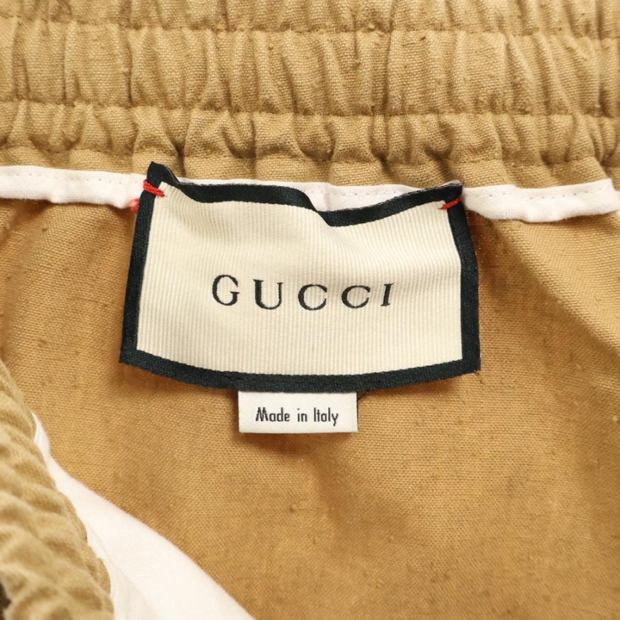 GUCCI（グッチ） ネップ フロントロゴ パンツ ブラウン 614523 ZAAZM