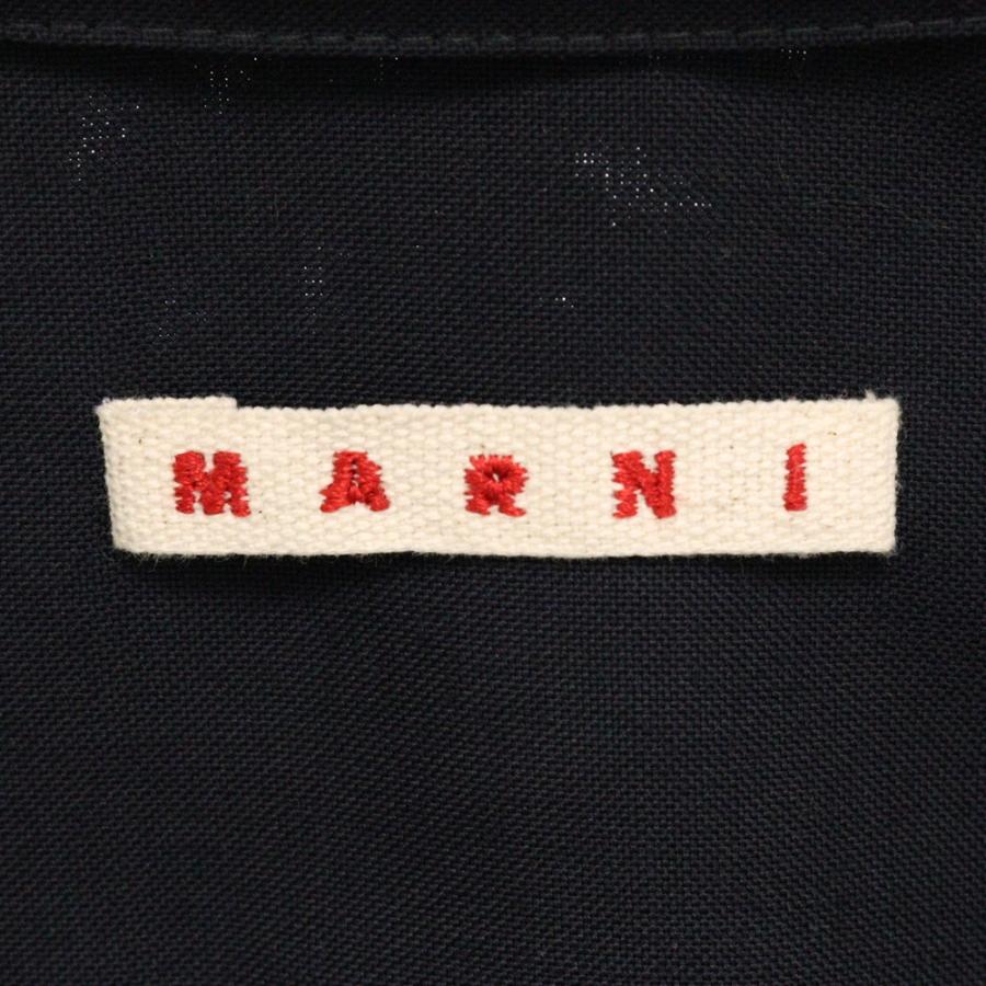 MARNI（マルニ） 23AW トロピカル ウール 長袖シャツ ネイビー 
