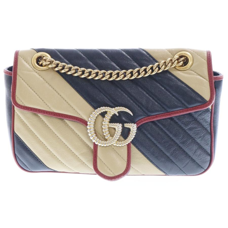 GUCCI グッチ GG Marmont Leather Quilting Chain Shoulder Bag GG 
