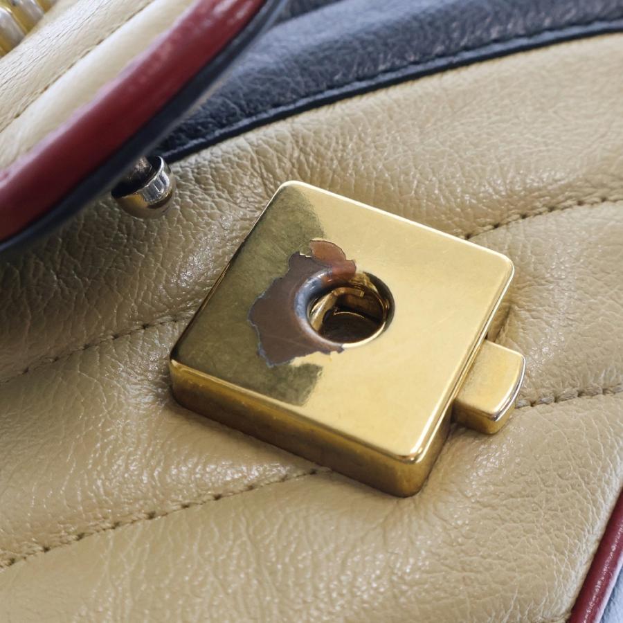 GUCCI（グッチ） GG Marmont Leather Quilting Chain Shoulder Bag GG